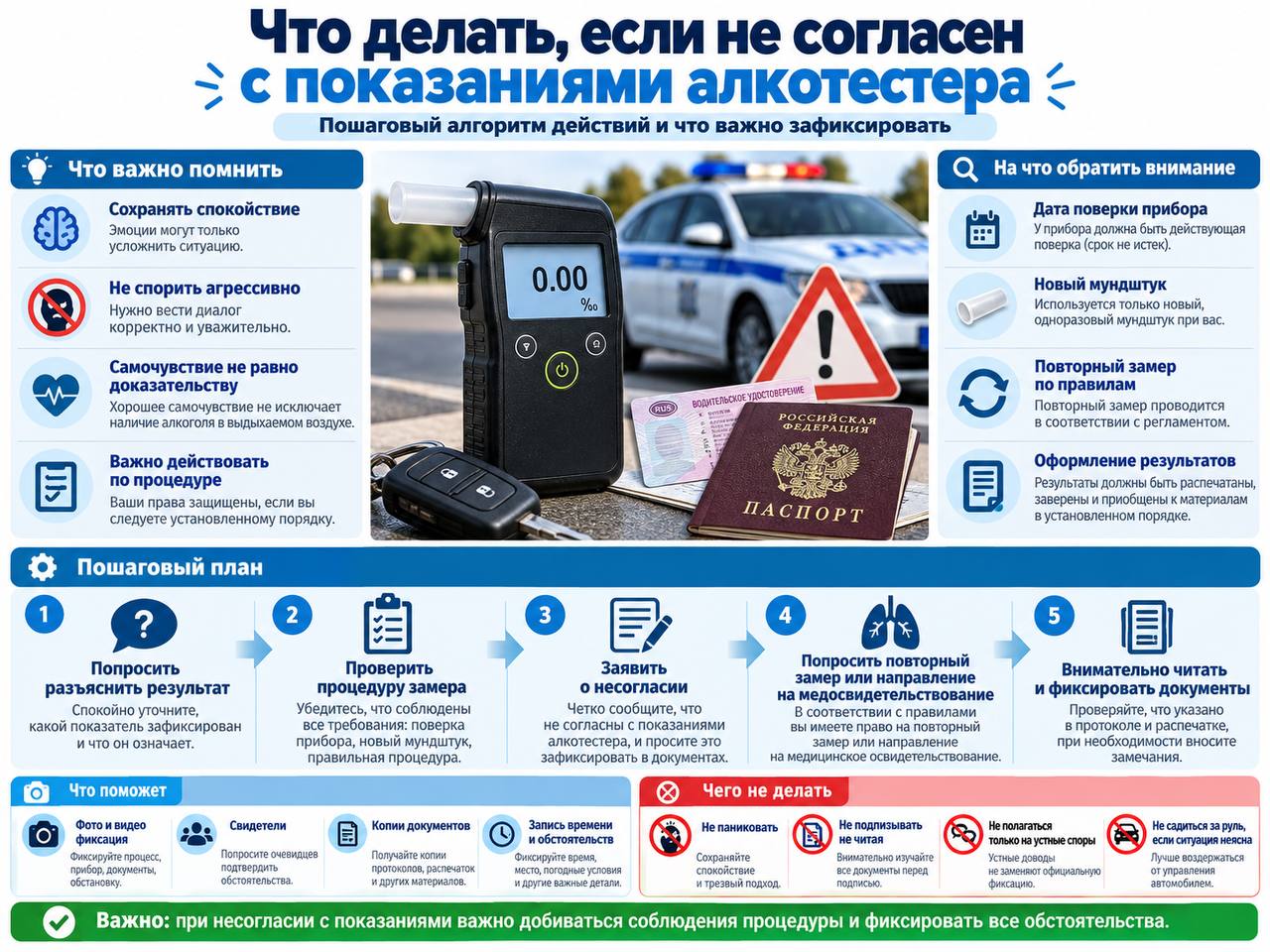 Что делать, если не согласен с показаниями алкотестера