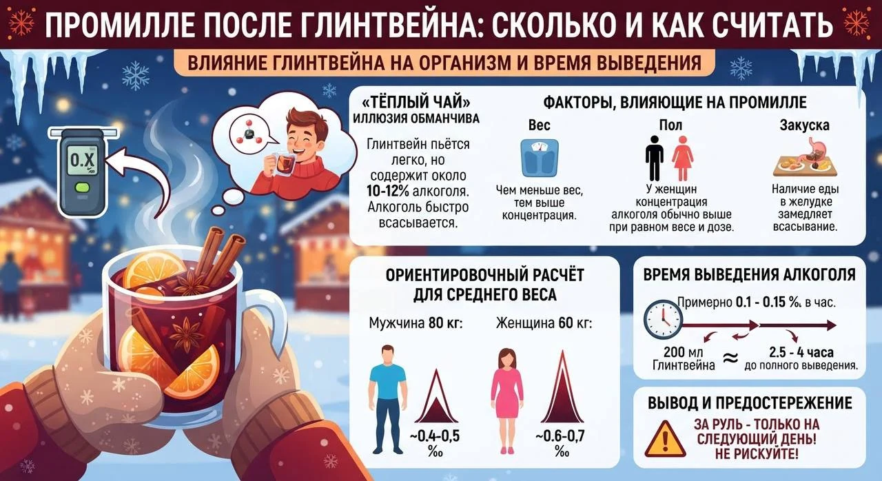 Промилле после глинтвейна: сколько и как считать