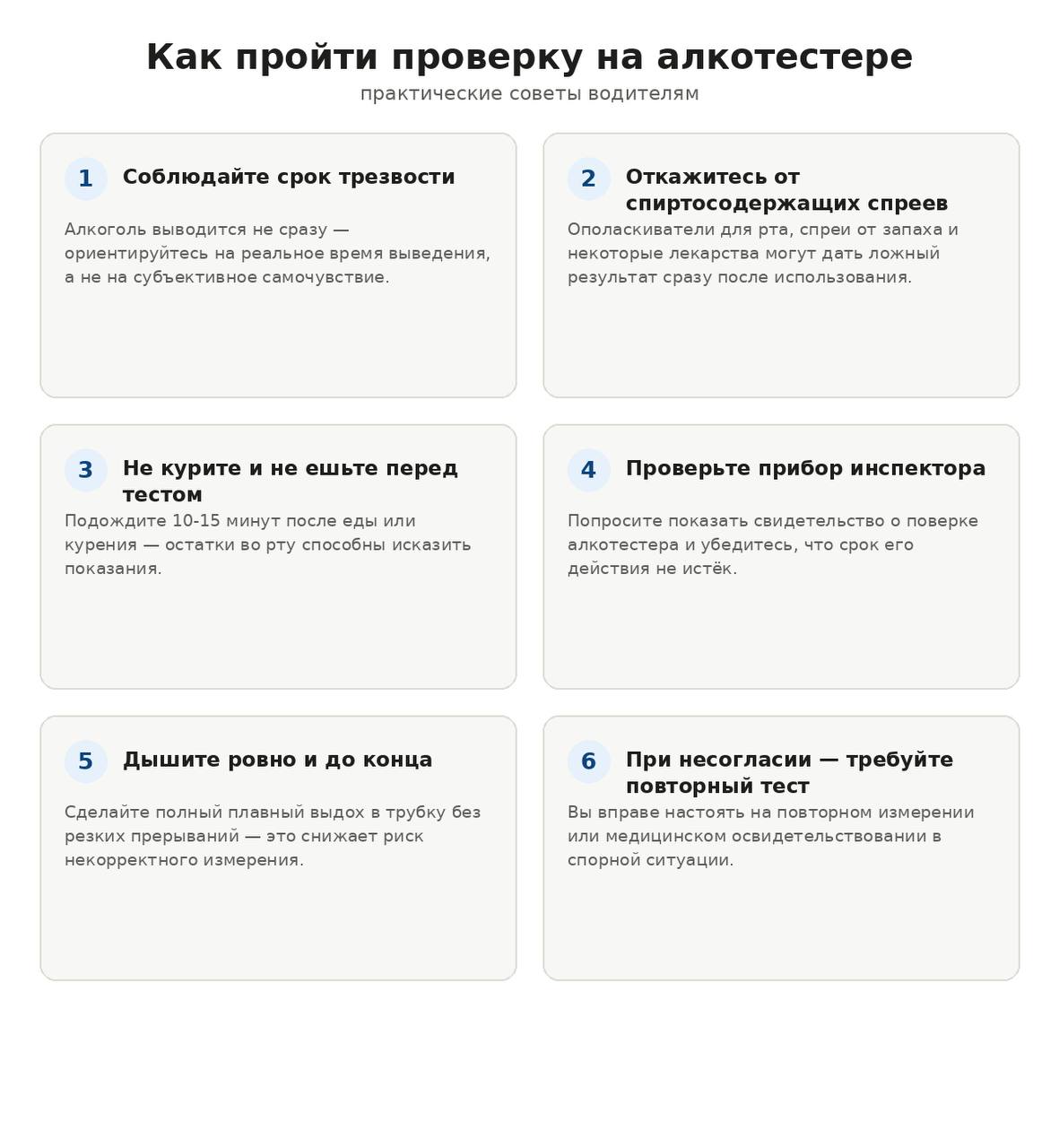 Как правильно пройти проверку на алкотестере: Практические советы водителям